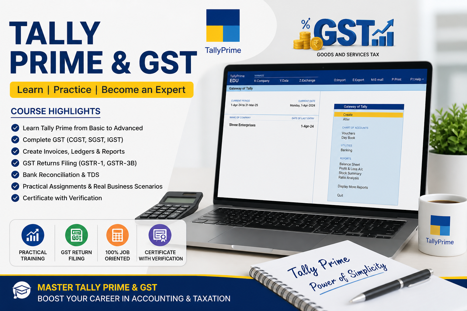 Tally Prime with GST Course Excellence Agartala